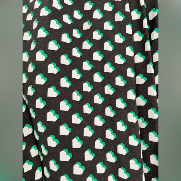 Orla Kiely Hipstich Aline Pleated Skirt with Pockets Heart Love Pattern - Picture 4 of 10